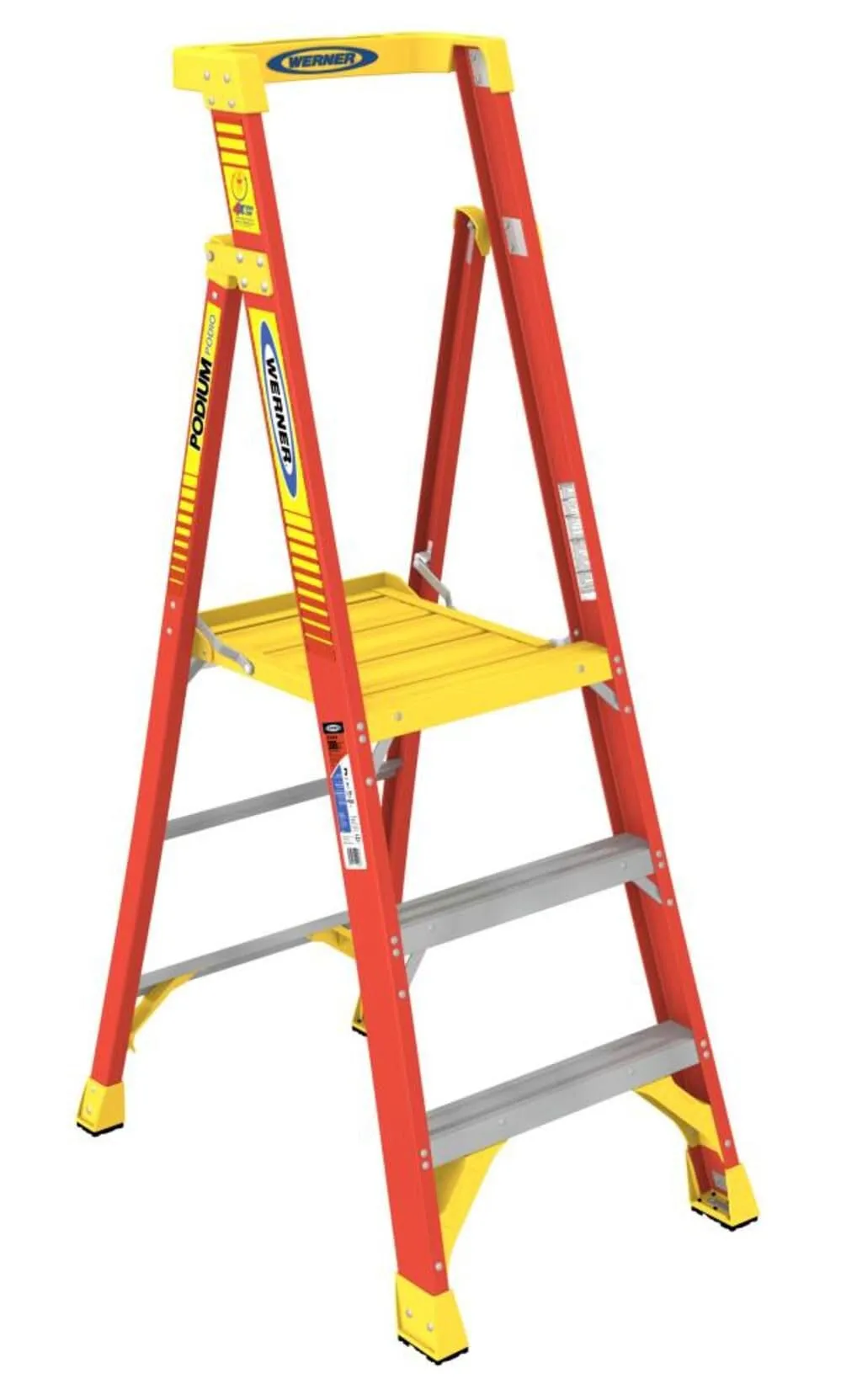 WERNER CO PD6203 Type IA Aluminum Podium Ladder - 3'