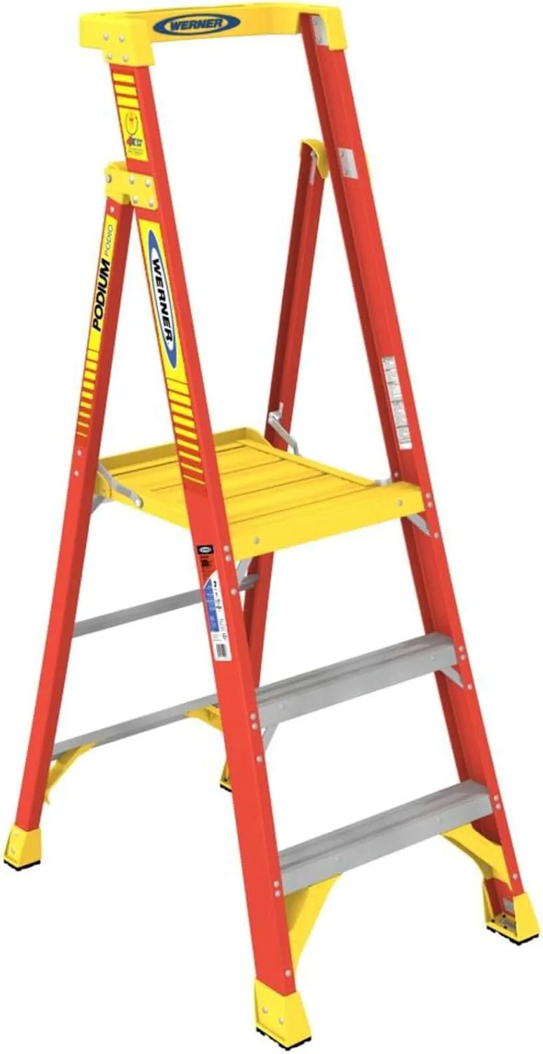 WERNER CO PD6203 Type IA Aluminum Podium Ladder - 3'