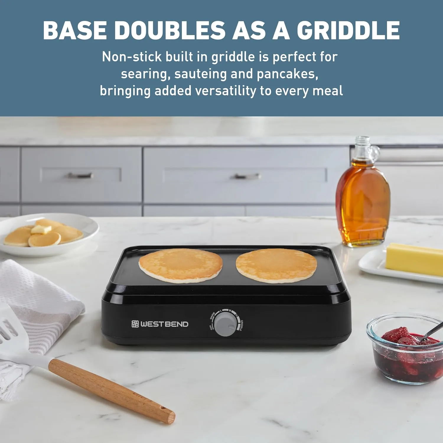 West Bend Versatility Slow Cooker Large Capacity Non-stick Cooking Vessel & Variable Temperature Heating Base Includes