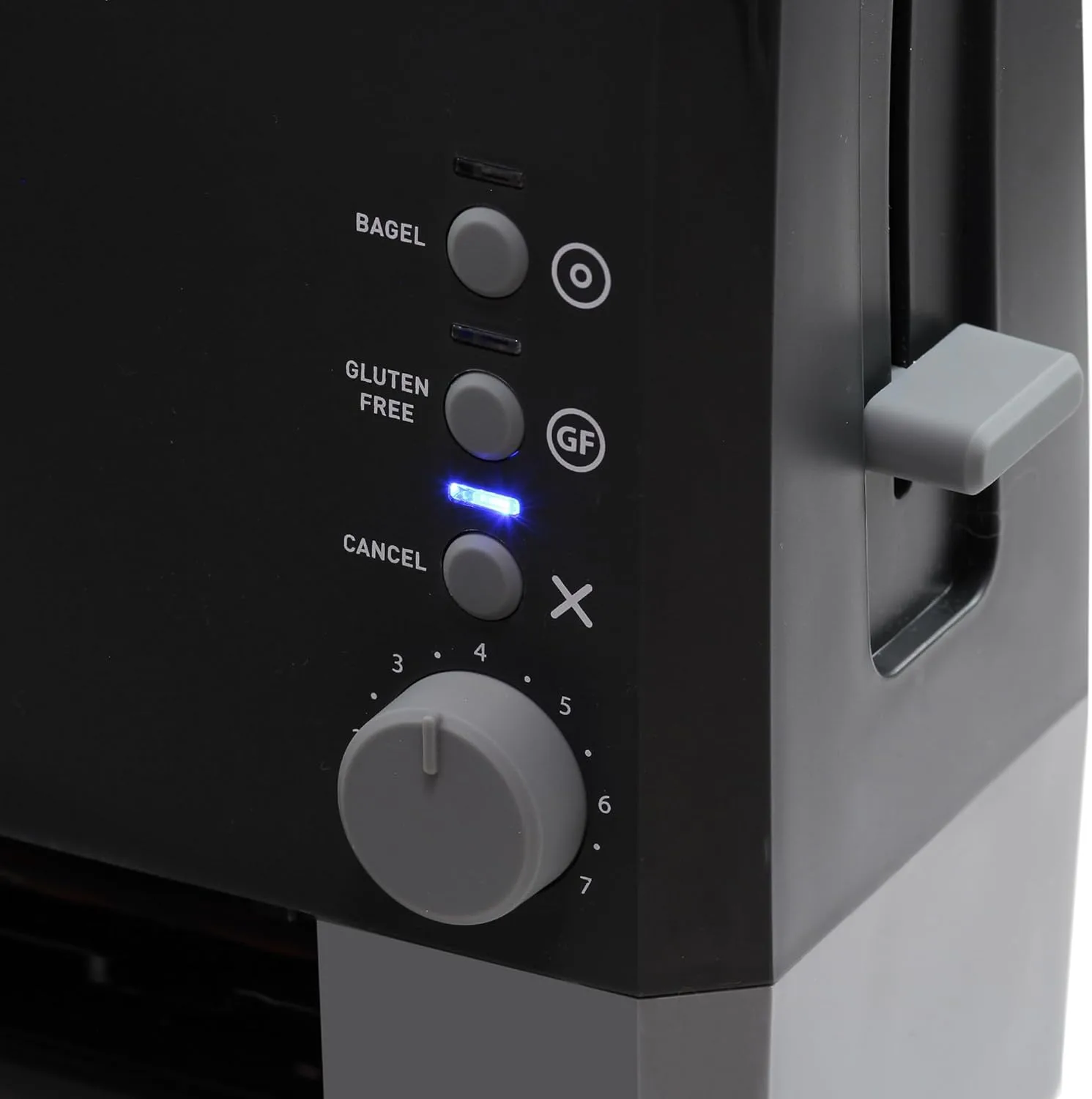 West Bend QuikServe Toaster, 2-Slice Wide-Slot Slide-Through Bread Toaster with Bagel and Gluten-Free Settings