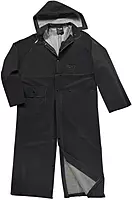 West Chester 4160BFR/3XL Limited Flammability - PVC Over Polyester 60" Rider Coat, Detachable Hood - Black Each