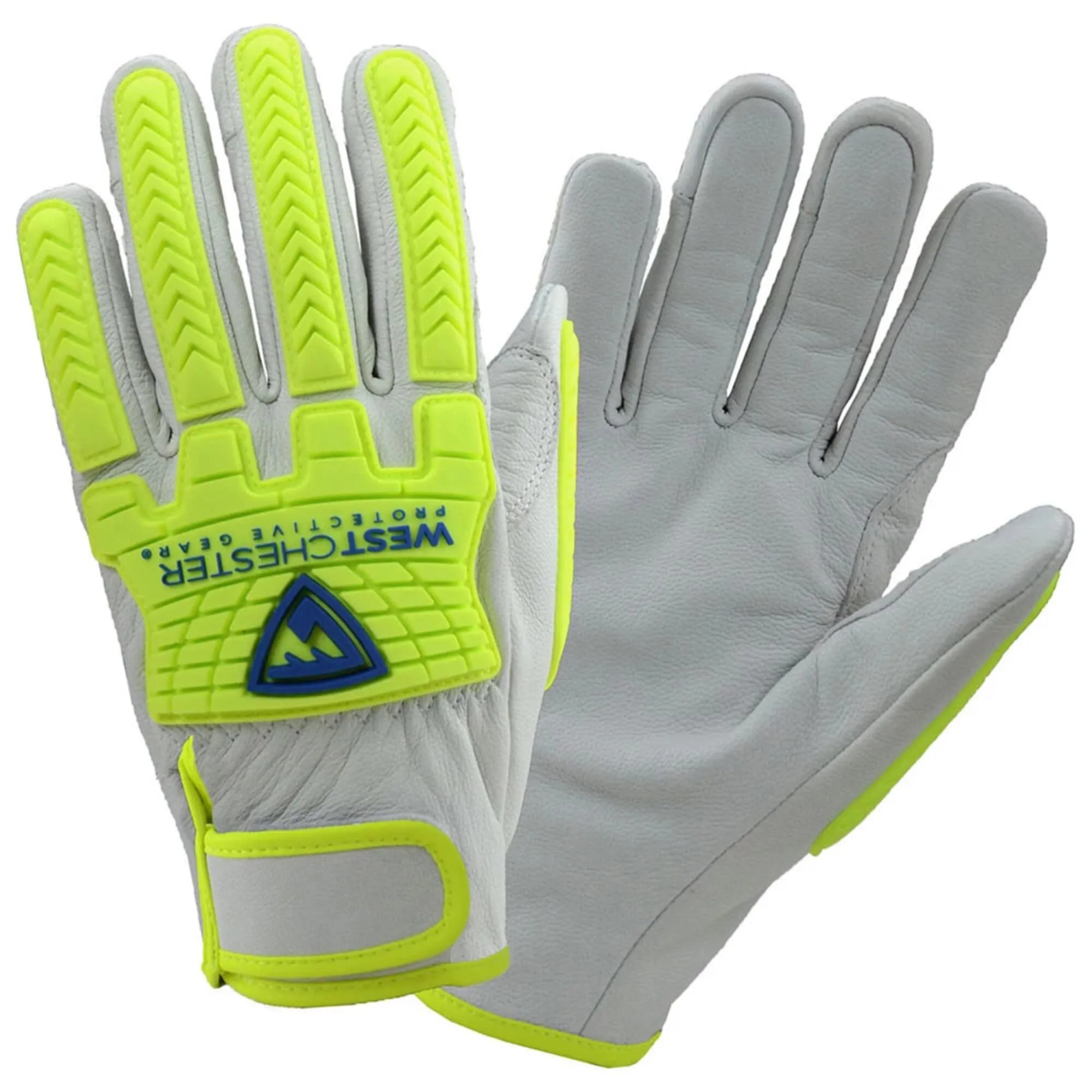 West Chester 9916/S Premium Goat Driver with Hi-Vis 5mm Tpr's On The Boh & Fingers Pair