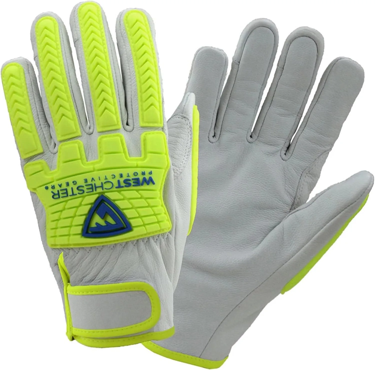 West Chester 9916/S Premium Goat Driver with Hi-Vis 5mm Tpr's On The Boh & Fingers Pair