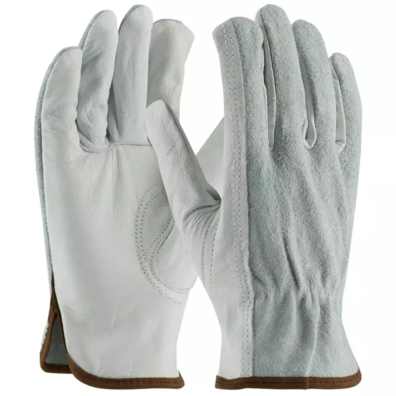 West Chester 993K/S Grain Cowhide Palm/Gray Split Cowhide Back, Sewn W/Kevlar, Keystone Thumb - Select Grade Dozen