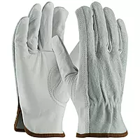 West Chester 993K/S Grain Cowhide Palm/Gray Split Cowhide Back, Sewn W/Kevlar, Keystone Thumb - Select Grade Dozen