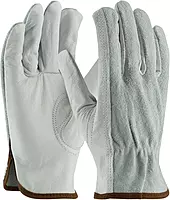 West Chester 993K/S Grain Cowhide Palm/Gray Split Cowhide Back, Sewn W/Kevlar, Keystone Thumb - Select Grade Dozen