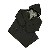 West Chester Master Gear 4160BFR Black Medium Polyester/PVC Arc Flash Protection Coat - Attached Hood - Fits 52 in Chest