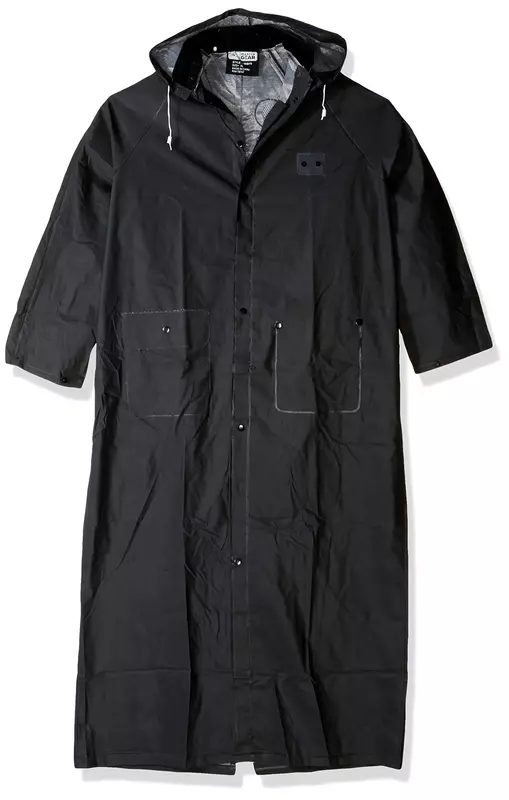 West Chester 4160BFR Rider Coat - X-Large, PVC on Polyester Rain Coat, Limited Flammability Rainwear Black