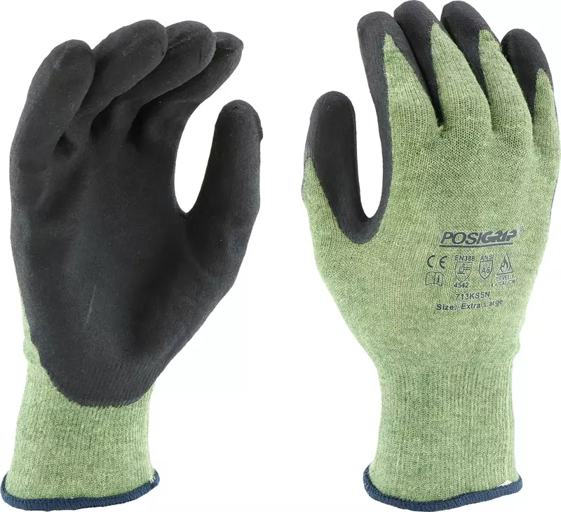 West Chester 713KSSN Kevlar/Steel Cut Resistant Gloves – [Pack of 12] Green, Medium