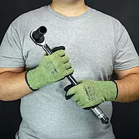 West Chester 713KSSN Kevlar/Steel Cut Resistant Gloves – [Pack of 12] Green, Medium