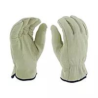 West Chester 994KP Pigskin Leather with Positherm Lining Gloves [Pack of 12] Small, Shirred Elastic Wrists, Keystone Thumb
