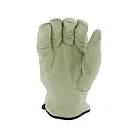 West Chester 994KP Pigskin Leather with Positherm Lining Gloves [Pack of 12] Small, Shirred Elastic Wrists, Keystone Thumb