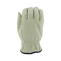 West Chester 994KP Pigskin Leather with Positherm Lining Gloves [Pack of 12] Small, Shirred Elastic Wrists, Keystone Thumb