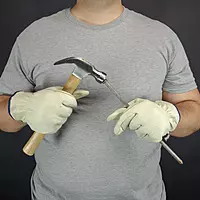 West Chester 994KP Pigskin Leather with Positherm Lining Gloves [Pack of 12] Small, Shirred Elastic Wrists, Keystone Thumb