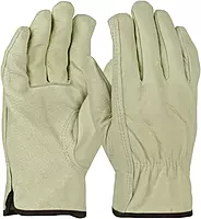 West Chester 994KF/M Economy Grain Pigskin Red Fleece Lined, Keystone Thumb Drivers Dozen