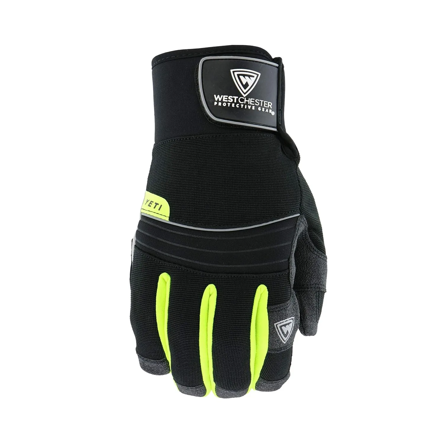 West Chester Pro Series 96652 Yeti Waterproof Winter Work Gloves - [1 Pair] Large, Synthetic Leather Palm, Spandex Backing