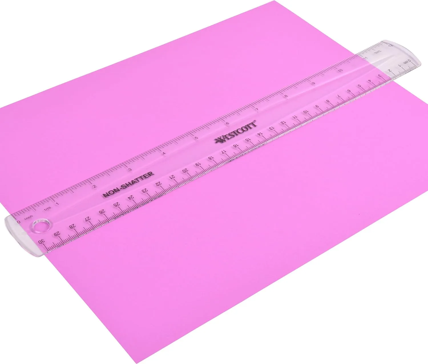 Westcott 13862 Flexible, Shatterproof Clear Ruler, 12 in