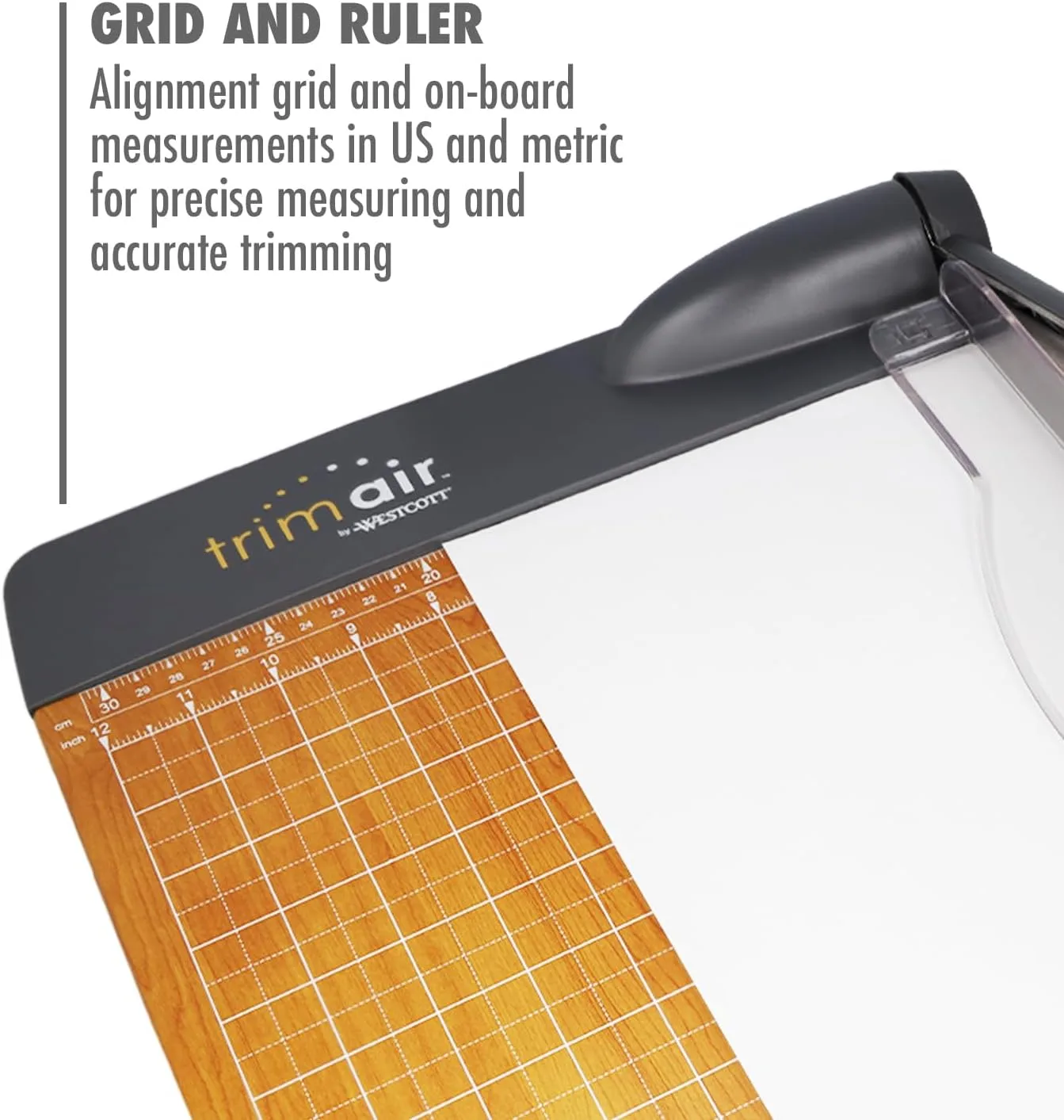 Westcott TrimAir Wood Guillotine Paper Cutter & Paper Trimmer