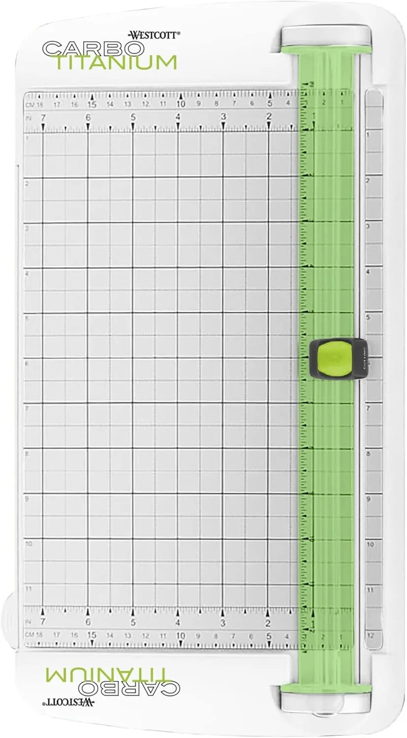 Westcott 12in CarboTitanium Wide Body Personal Trimmer - Green/White