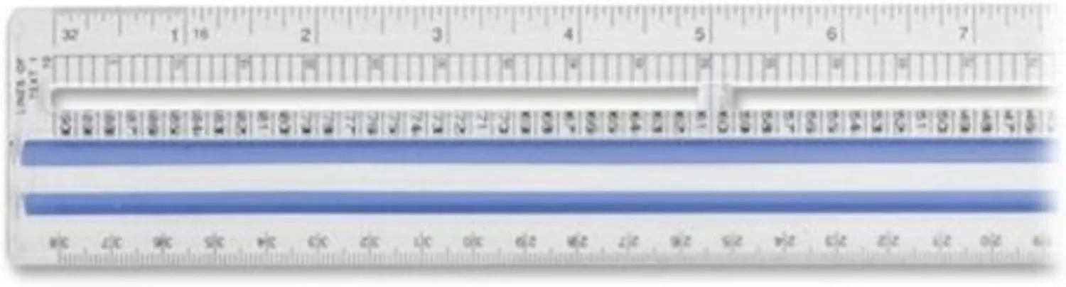 Westcott 40711 Clear Data Processing Magnifying Ruler, 15 in 1-Pack