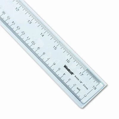 Westcott Transparent Acrylic Ruler, 18 in