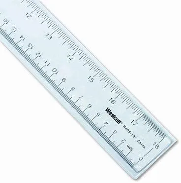 Westcott Transparent Acrylic Ruler, 18 in