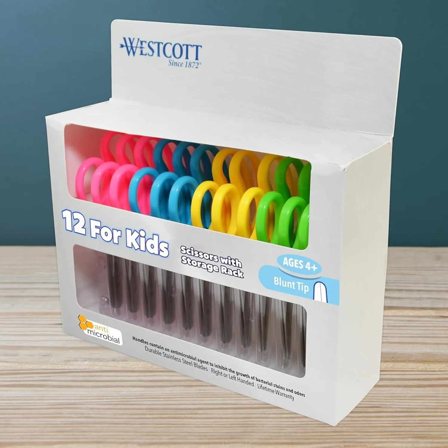 WESTCOTT 5-Inch Kids Safety Scissors, 12-Pack