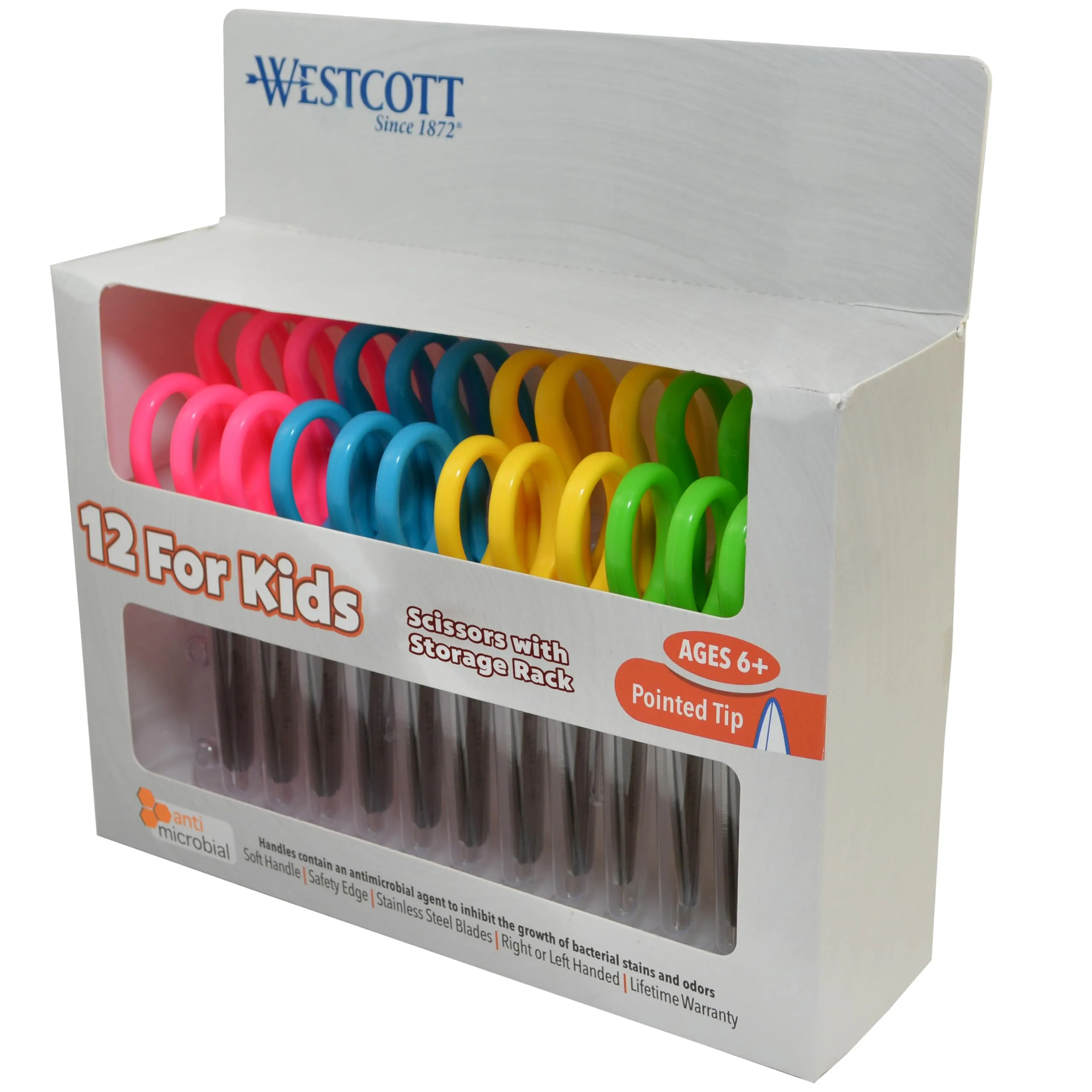 WESTCOTT 5-Inch Kids Safety Scissors, 12-Pack
