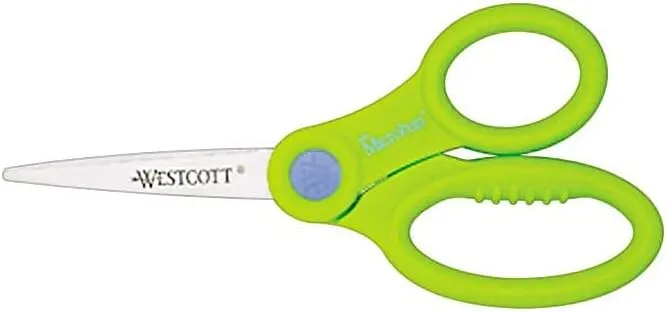 Westcott Ant-Microbial Kids Scissors, 5in, Pointed, Assorted Colors
