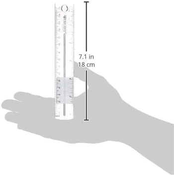Westcott Shatter-Resistant Plastic Ruler, 6 in Clear (45016)