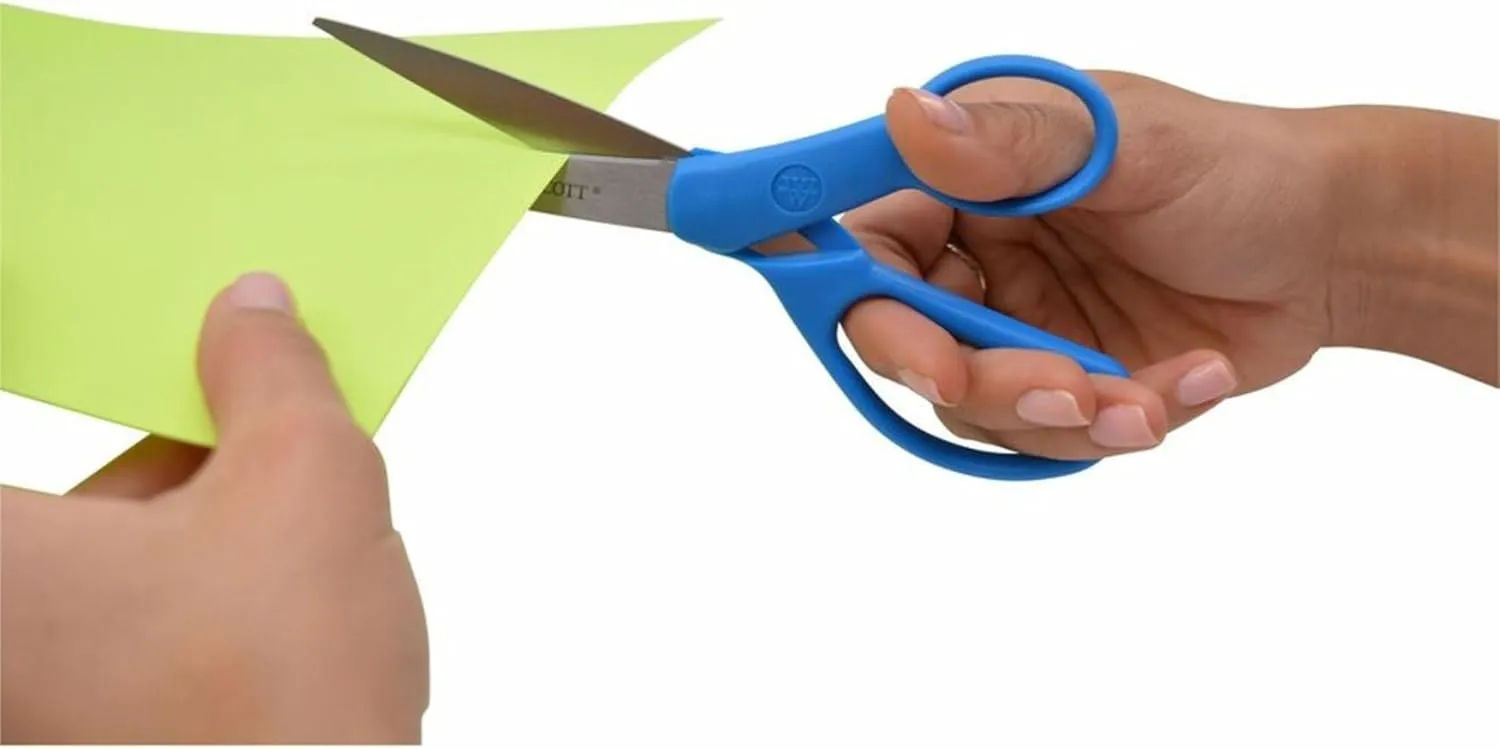 Westcott All Purpose Preferred Stainless Steel Scissors, 7in, Blue, Model 43217