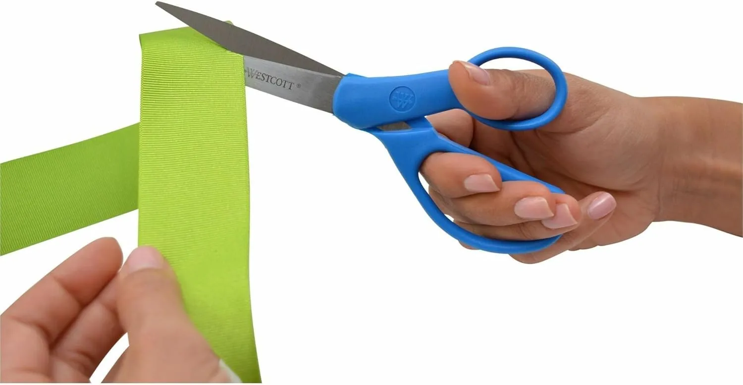 Westcott All Purpose Preferred Stainless Steel Scissors, 7in, Blue, Model 43217