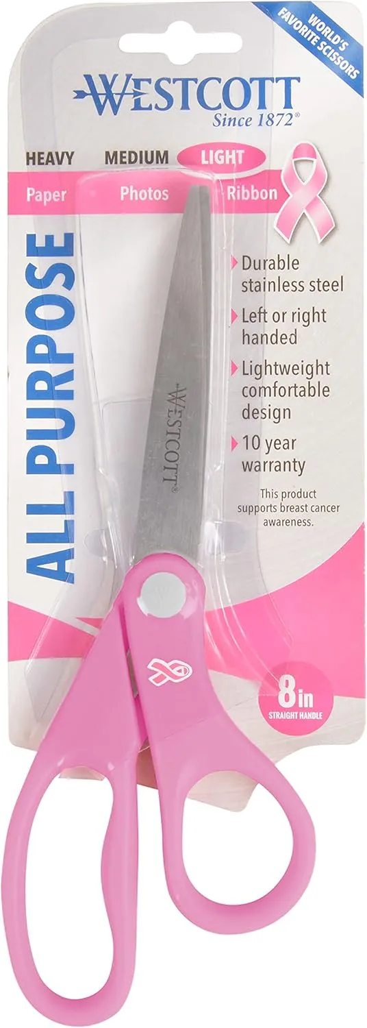 Westcott 8-Inch All-Purpose Stainless Steel Straight Scissors