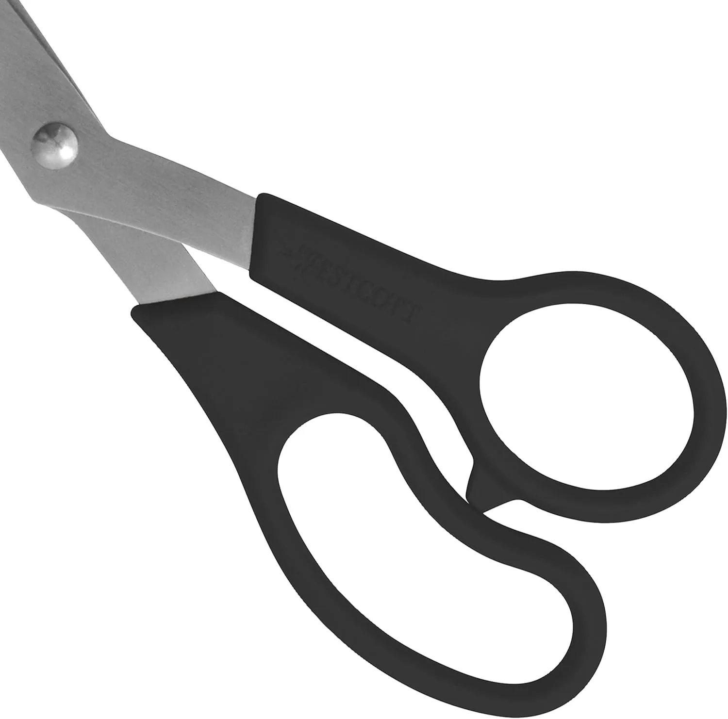 Westcott All-Purpose Value Scissors, 8in Bent, Pack of 3, Black
