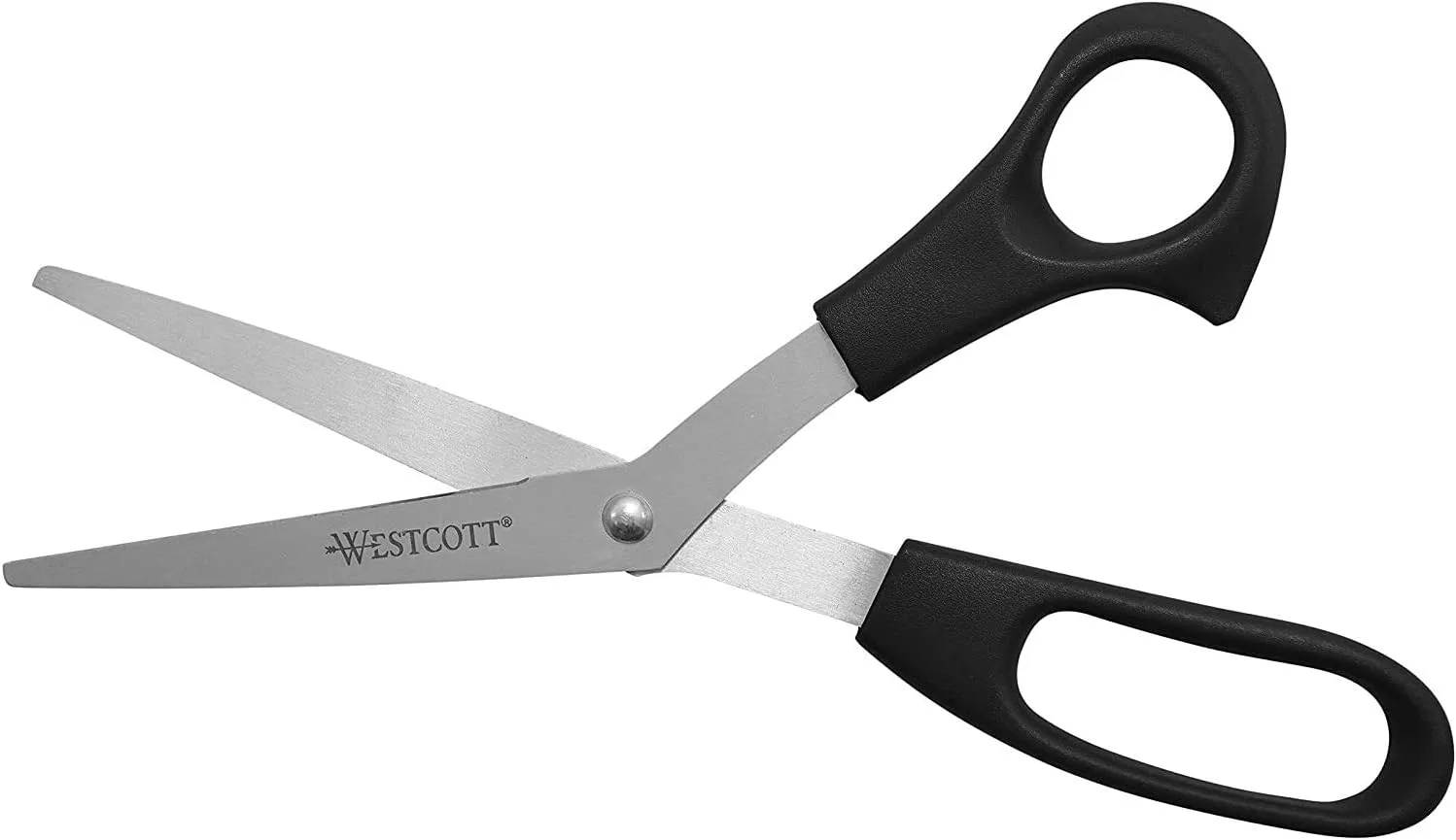 Westcott All-Purpose Value Scissors, 8in Bent, Pack of 3, Black