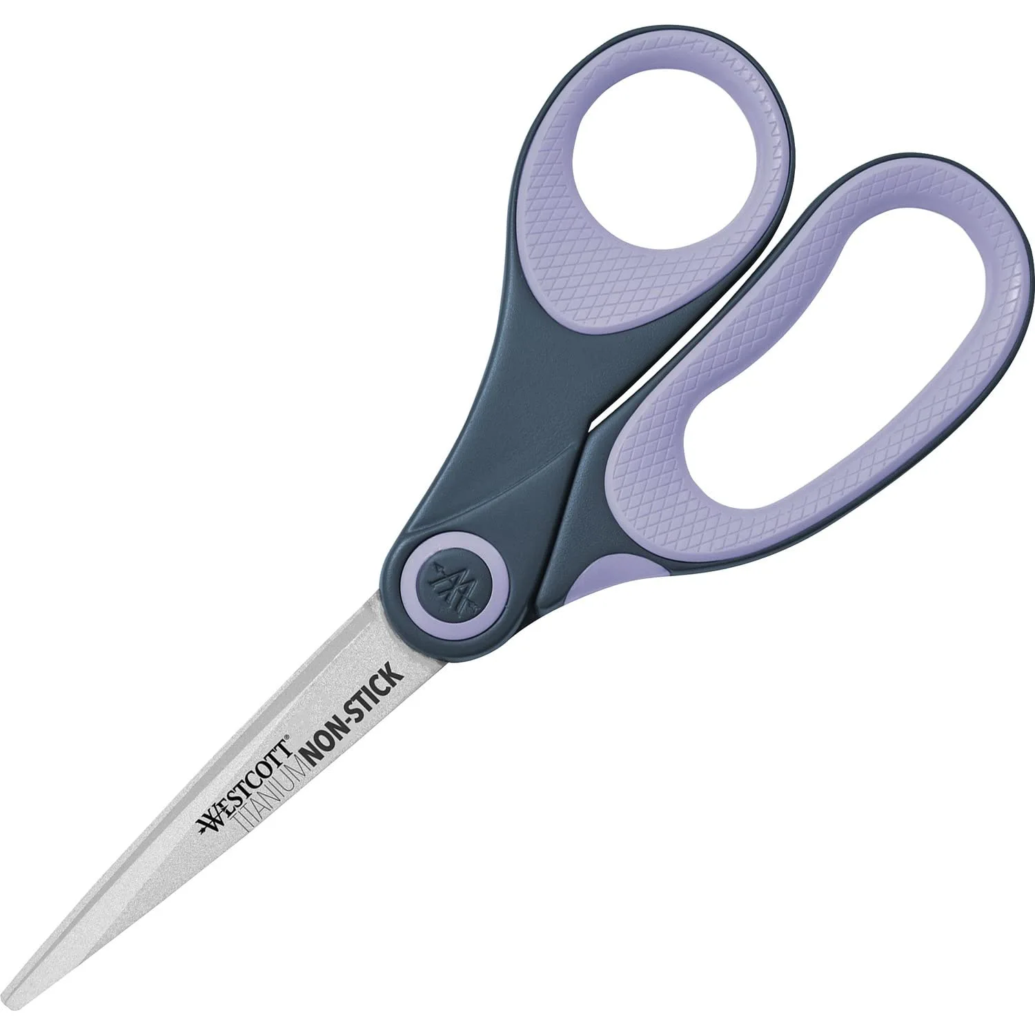 Westcott Titanium-Bonded Scissors, 8in, Pointed, Gray/Purple