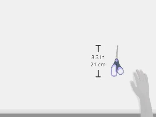 Westcott Titanium-Bonded Scissors, 8in, Pointed, Gray/Purple
