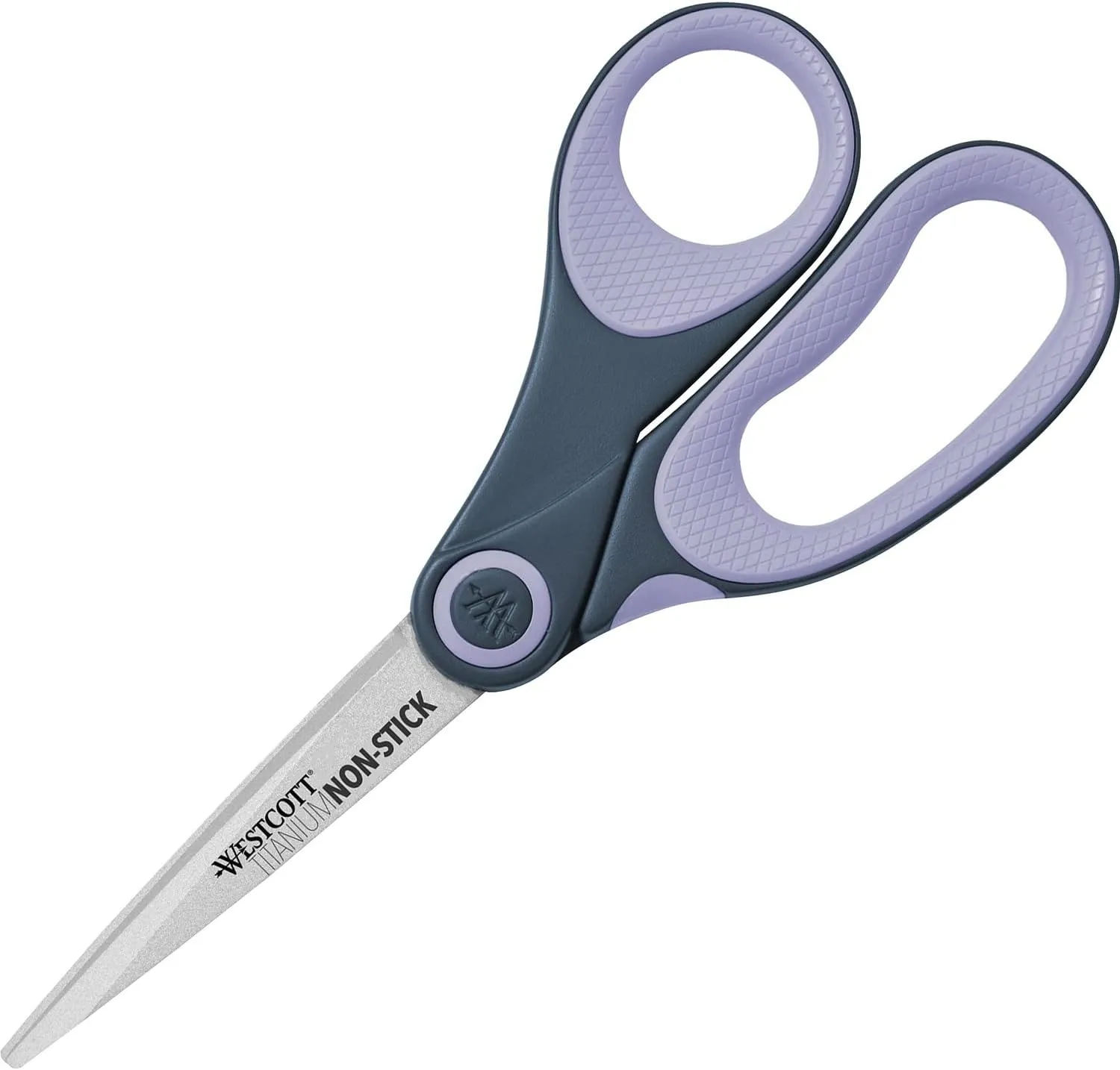 Westcott Titanium-Bonded Scissors, 8in, Pointed, Gray/Purple