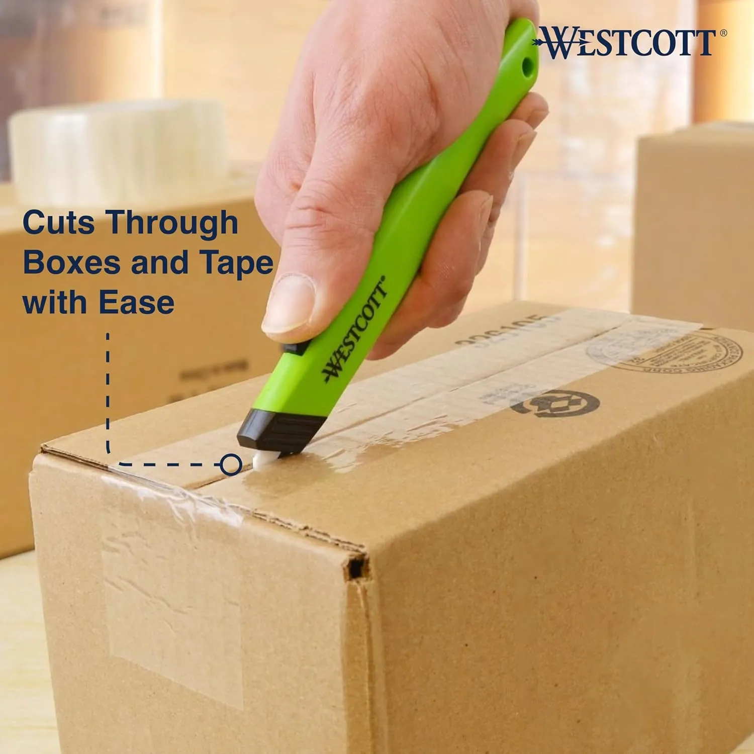 Westcott Box Cutter Safety Ceramic Utility Knife (16475) Green