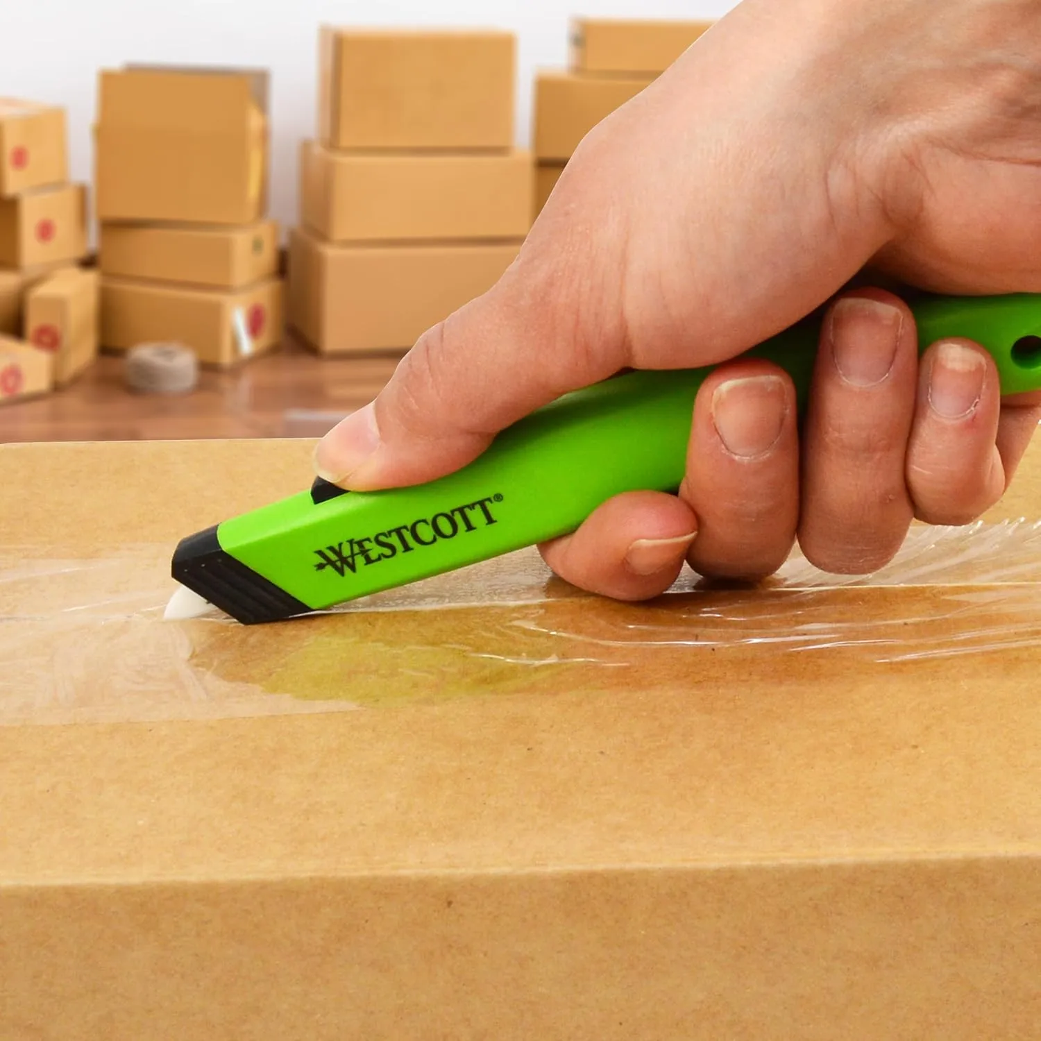 Westcott Box Cutter Safety Ceramic Utility Knife (16475) Green