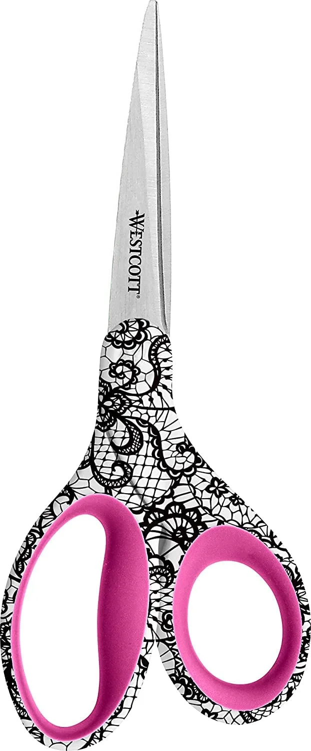 Westcott Trendsetter Lace Pattern Scissors, 8in (16660)
