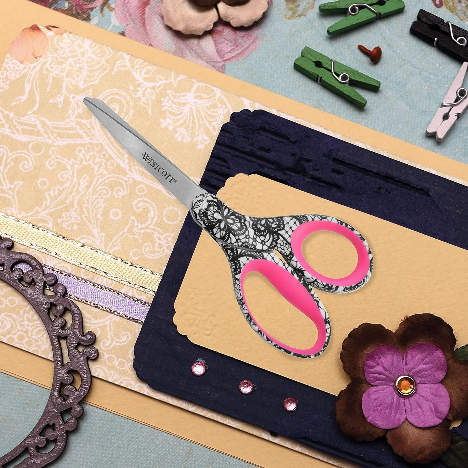Westcott Trendsetter Lace Pattern Scissors, 8in (16660)
