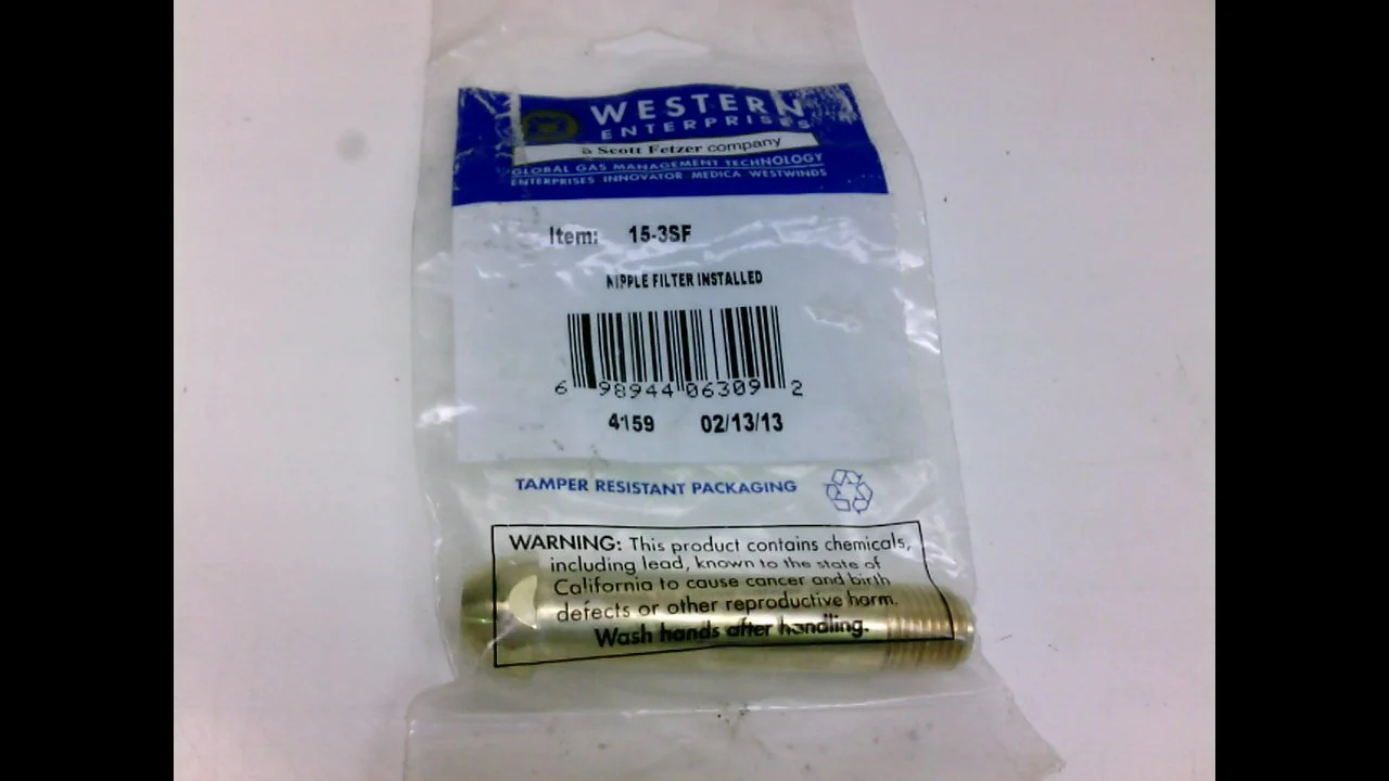 Western Enterprises 15-3SF Regulator Inlet Nipples with Filter, 1/4"(NPT),3", CGA-500;CGA-510;CGA-580;CGA-590
