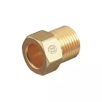Western Enterprises AW-14 Inert Arc Nuts, Brass, Hex, B-Size, 5/8" - 18, Water, Male Connection, 0.5 Length, B-Size