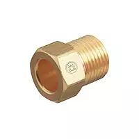Western Enterprises AW-14 Inert Arc Nuts, Brass, Hex, B-Size, 5/8" - 18, Water, Male Connection, 0.5 Length, B-Size