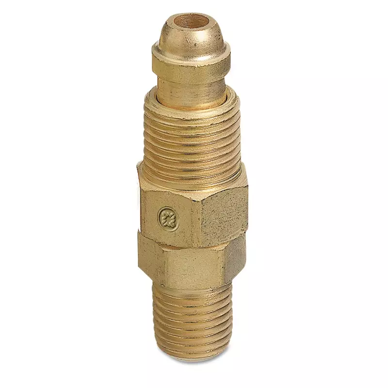 Western Enterprises AW-427 Inert Arc Hose & Torch Adapters, Brass, Straight, RH, Male/male Connection, 0.5 Length, B-Size
