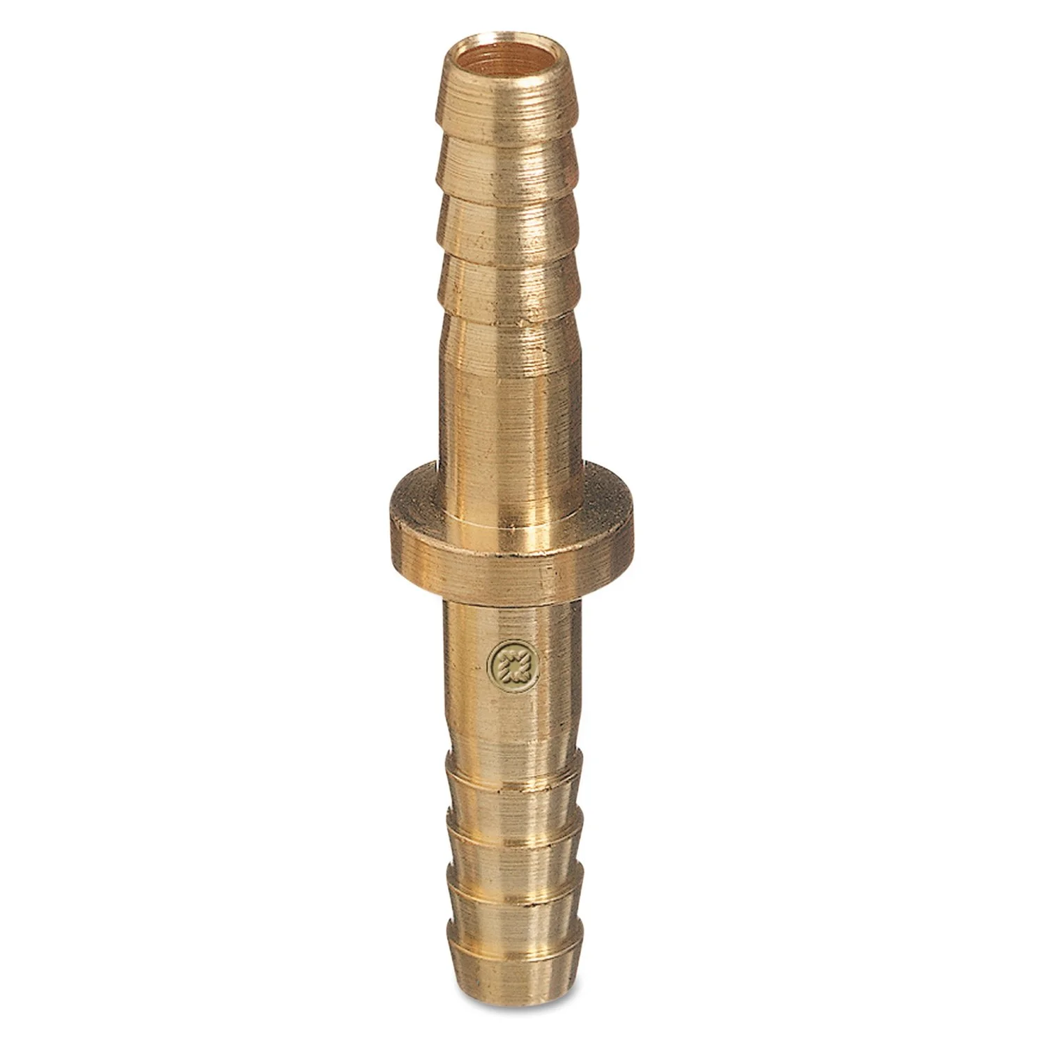 Western Enterprises 47 Brass Hose Splicers, 200 PSIG, Barb Round, 3/8 in Barb/barb Connection, 0.5 Length