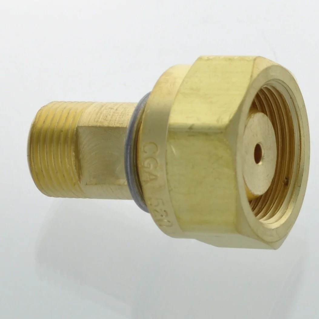Western Enterprises 306 Brass Cylinder Adaptors,CGA-520 B Tank Acetylene to CGA-300 Commercial Acetylene