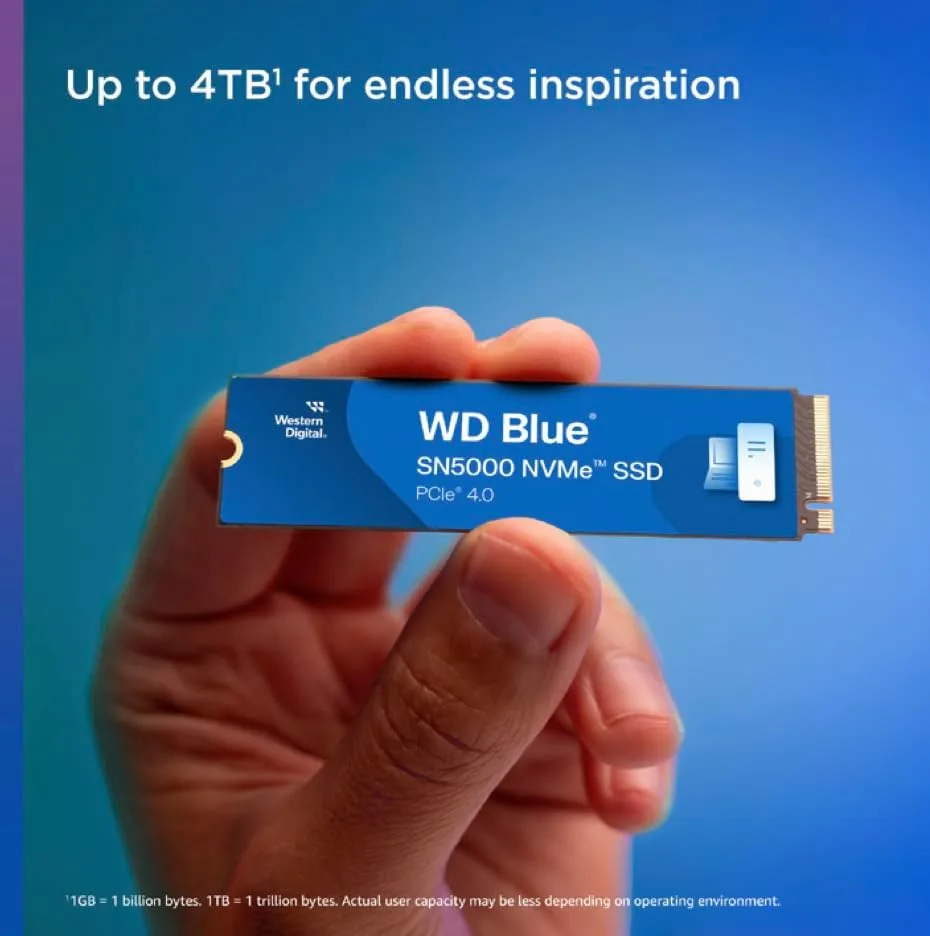 Western Digital WD Blue NVMe M.2 2280 PCIe Gen4 Internal SSD