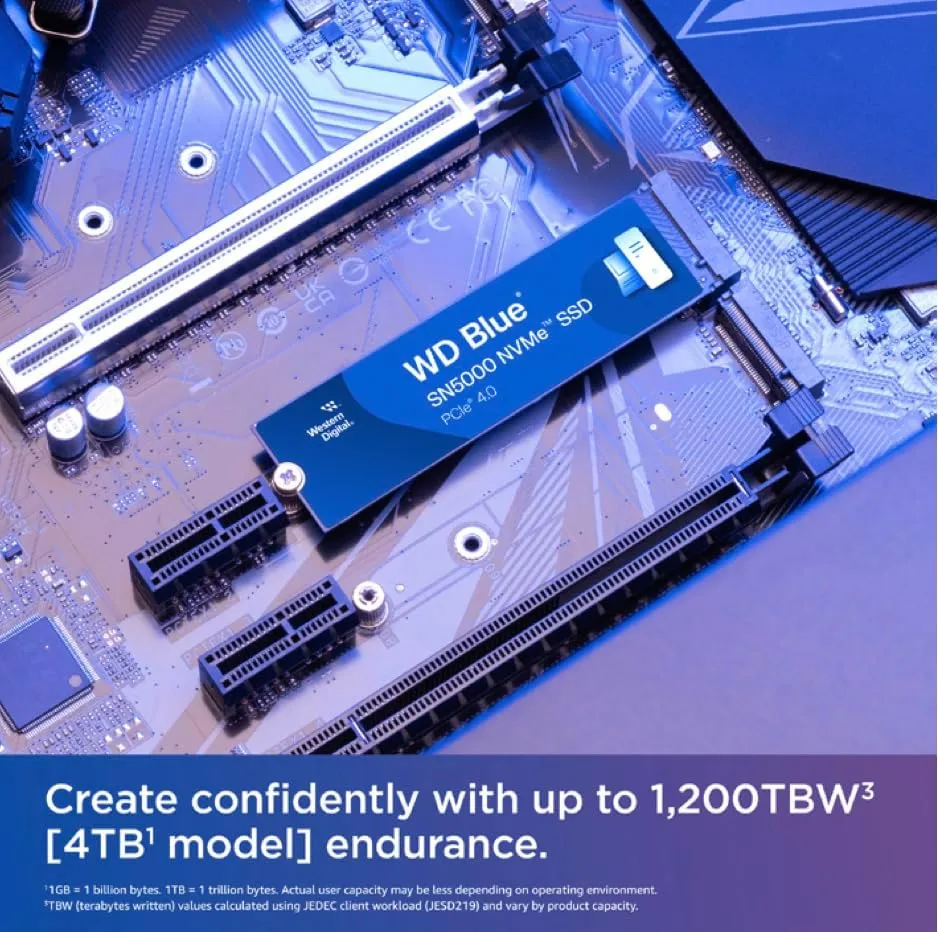 Western Digital WD Blue NVMe M.2 2280 PCIe Gen4 Internal SSD